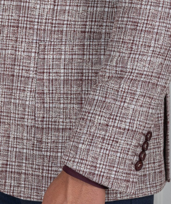 Мъжко сако букле цвят бордо