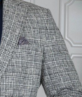 Мъжко сако букле цвят черен