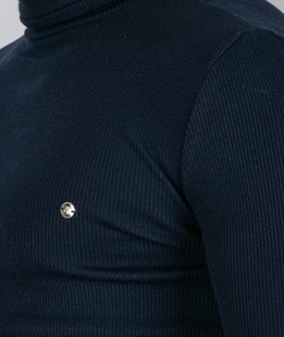 Мъжко стилно тъмно синьо полo