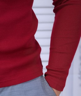 Мъжко стилно полуполо цвят Cherri