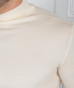 Мъжко стилно полуполо цвят екрю