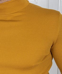 Мъжко стилно полуполо цвят горчица