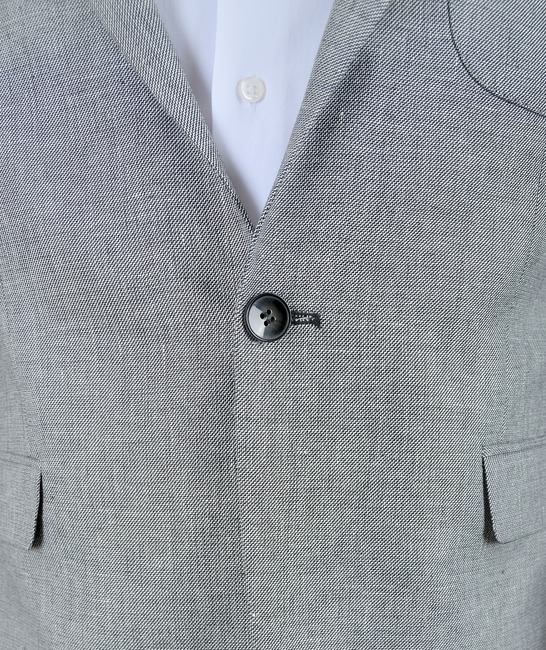 Черно елегантно сако от лен с едно копче