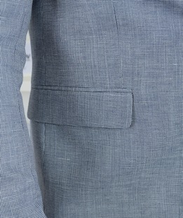 Елегантно синьо мъжко сако с едно копче