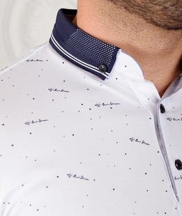 Мъжка бяла тениска с декоративни надписи