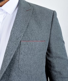 Мъжко черно стурктуно сако голям размер