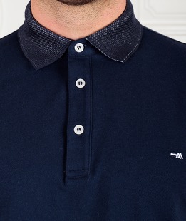 Мъжка тъмно синя поло тениска тип Лакост