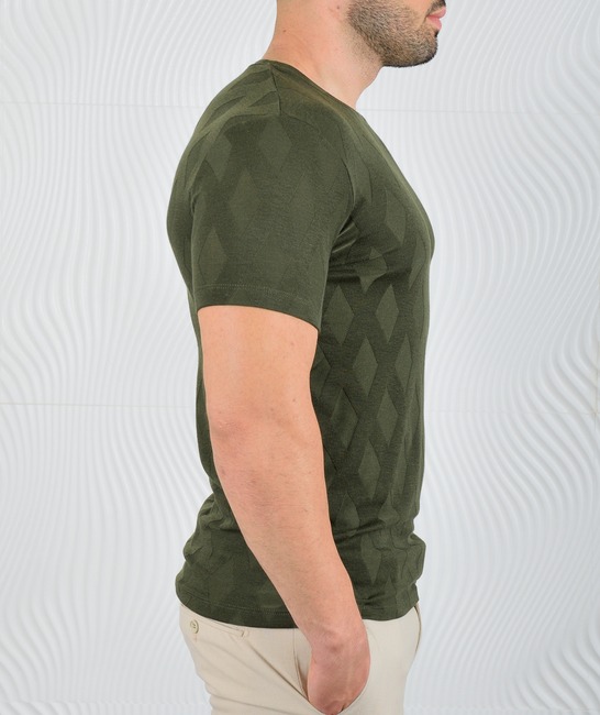 Мъжка зелена тениска на ромбоиди