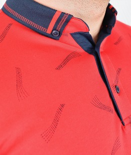 Мъжка червена поло тениска на елементи