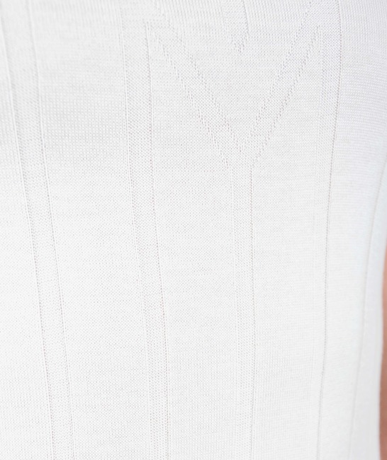 Бяла мъжка поло тениска с цип