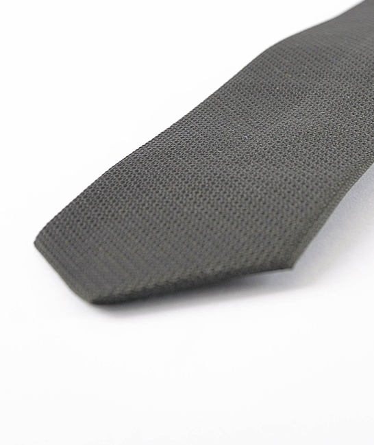 Мъжка струкурна черна вратовръзка с кърпичка