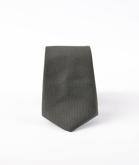 Мъжка струкурна черна вратовръзка с кърпичка