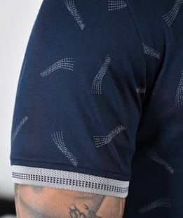 Мъжка тъмно синя поло тениска на елементи