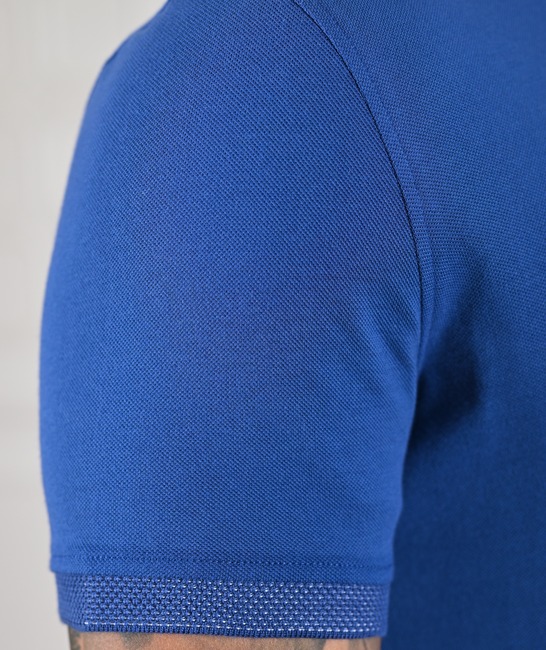 Мъжка синя поло тениска тип Лакоста