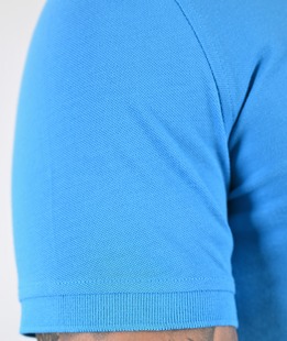 Мъжка едноцветна поло тениска цвят светло син