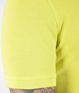 Мъжка едноцветна поло тениска цвят неоново зелен
