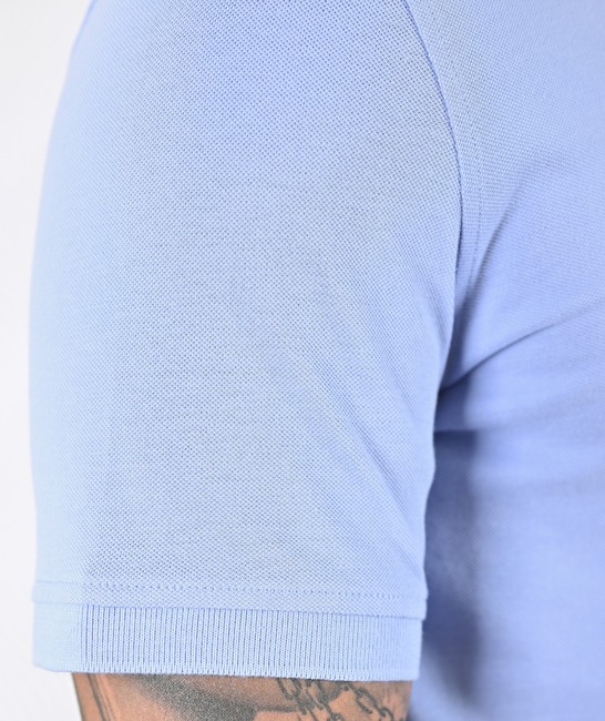 Мъжка едноцветна поло тениска цвят морско син