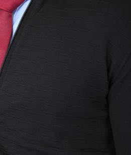 Мъжка черна жилетка с орнаменти