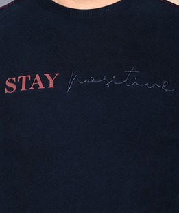 Мъжка синя блуза с обло деколте STAY