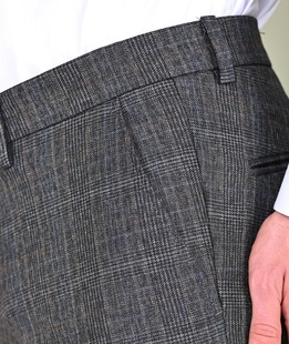 Мъжки кариран сив панталон