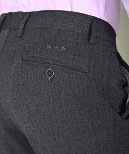 Мъжки тъмно сив меланж панталон