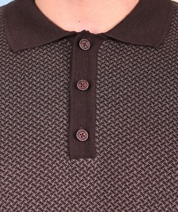 Матиращ мъжки пуловер цвят кафяв