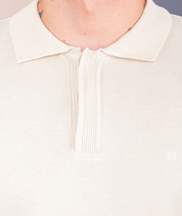 Мъжки пуловер с капаче цвят бял