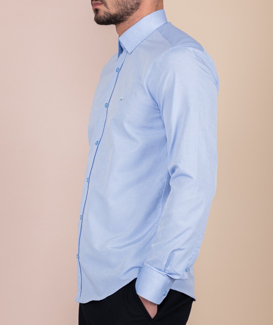 Мъжка синя мрежеста риза