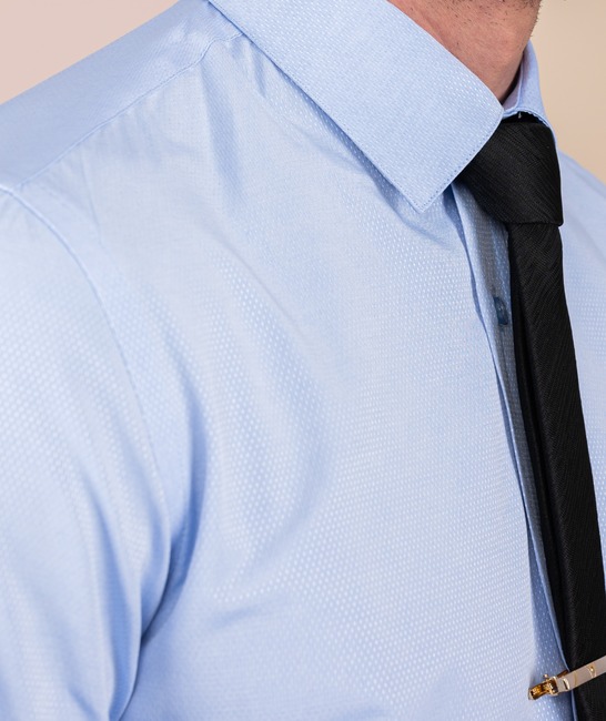 Мъжка синя мрежеста риза