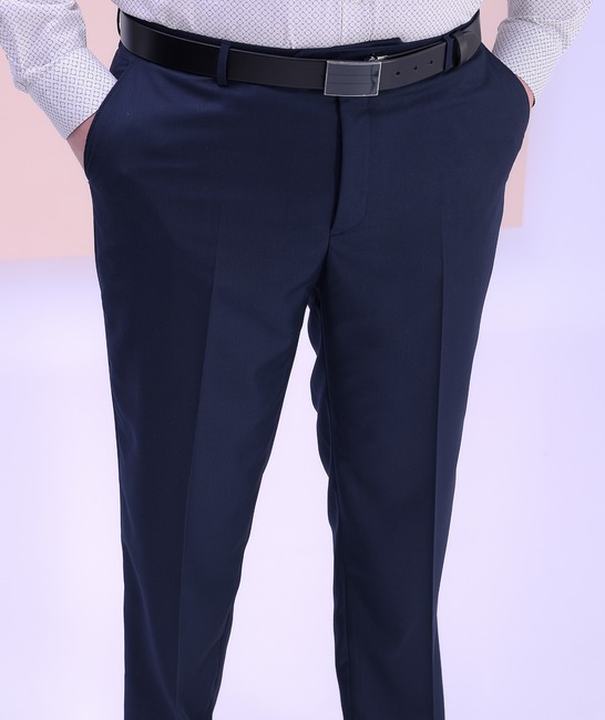 Мъжки тъмно син официален класически панталон