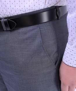 Сив класически официален структурен панталон мъжки