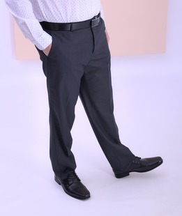 Официален сив класически панталон с италиански джоб