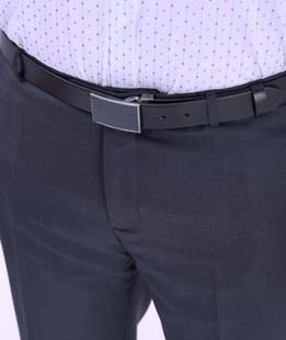 Официален сив класически панталон с италиански джоб