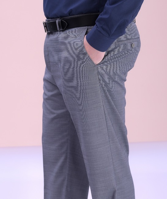 Светло сив официален панталон класически модел мъжки