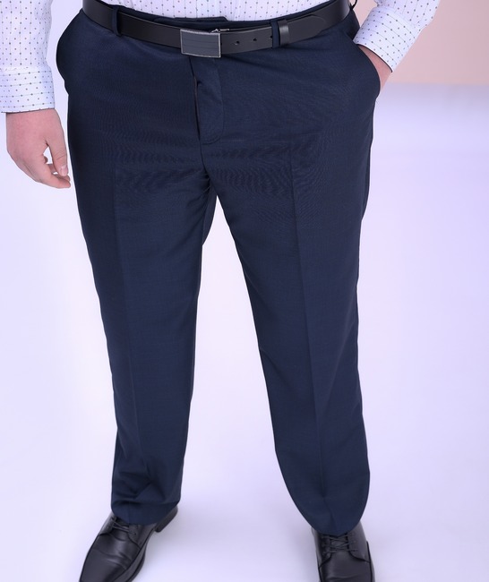 Класически стръктурен мъжки син панталон