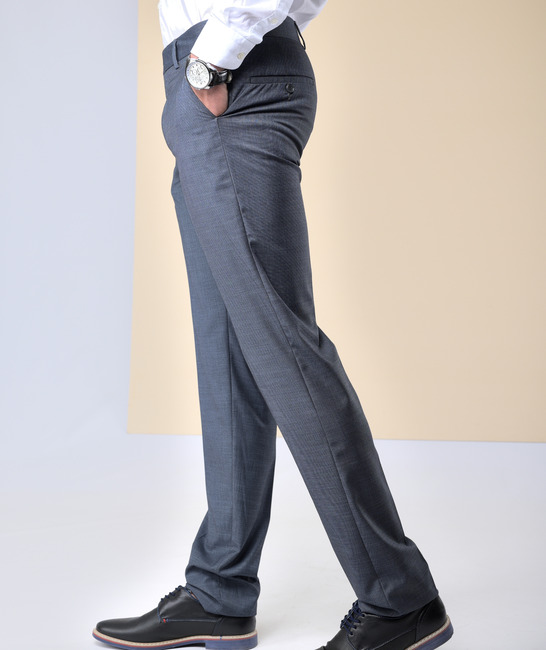 Мъжки сив структурен панталон