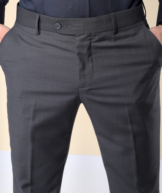 Мъжки официален тъмно сив панталон