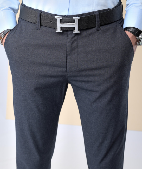 Мъжки син панталон с италиански джоб