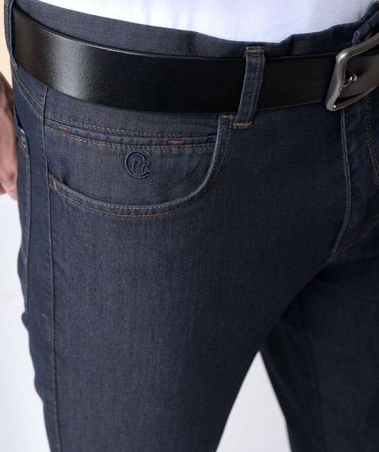 Мъжки тъмно син дънков панталон класически джоб