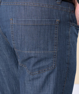 Син мъжки дънков панталон класически джоб