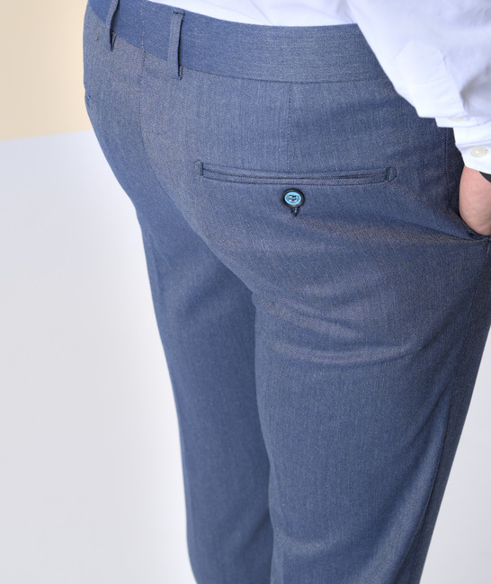 Мъжки сиво син структурен панталон