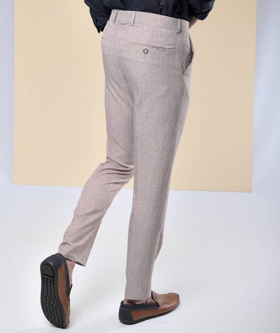 Мъжки структурен панталон цвят бордо