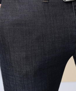 Мъжки елегантен черен дънков панталон