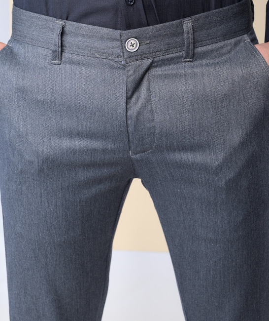 Мъжки сив панталон с 5 джоба