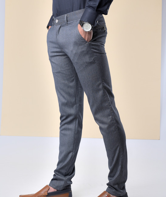 Мъжки сив панталон с 5 джоба