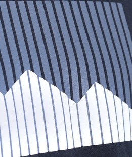 Мъжка тениска с 3D планина на линии тъмно синя