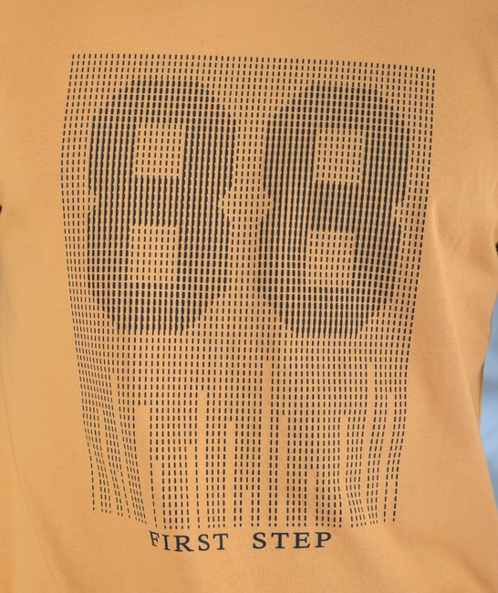 Мъжка тениска цвят горчица 3D First Step 88