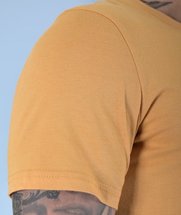 Мъжка тениска цвят горчица 3D First Step 88