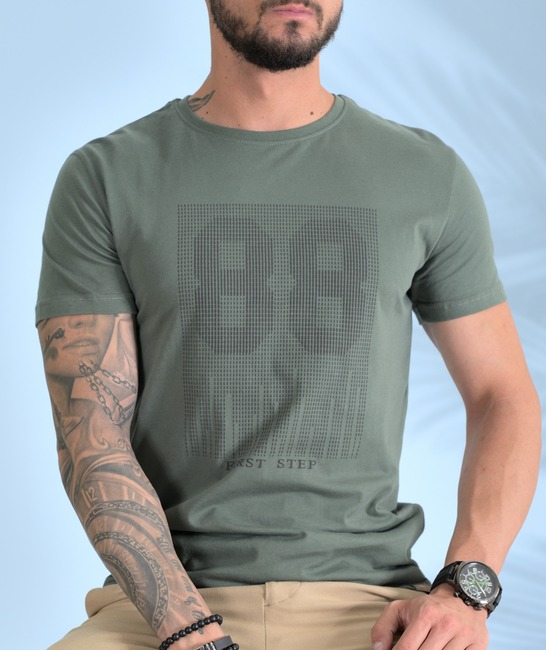 Зелена мъжка 3D тениска First Step 88