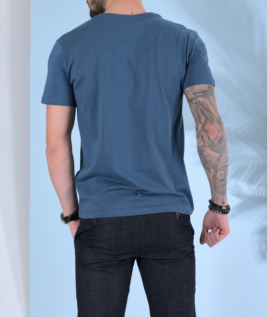 Тъмно синя мъжка тениска на ленти Clothing